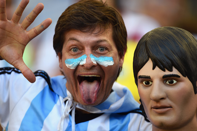 german vs argentina, 2014 world cup final, argentina fans