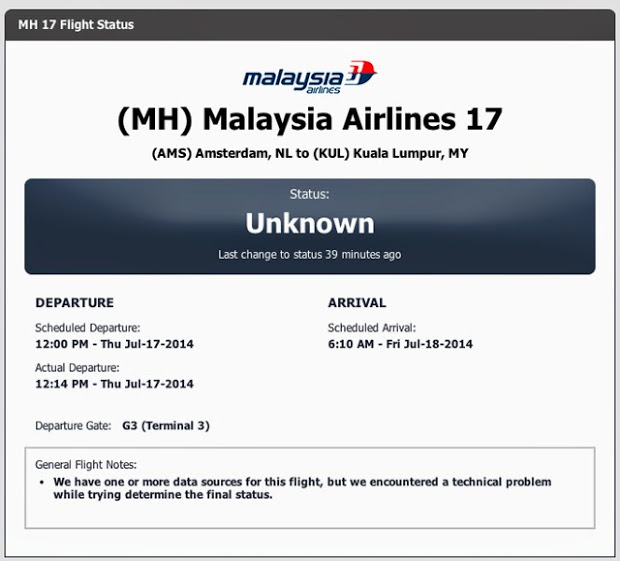 malaysia airlines crash