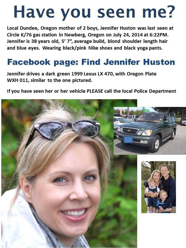 Jennifer Huston missing