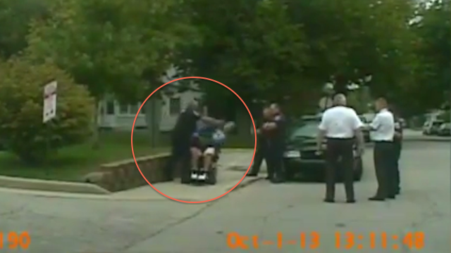 WATCH: Indiana Police Shoves Man Out of His Wheelchair | Heavy.com