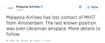 malaysia airlines shot down