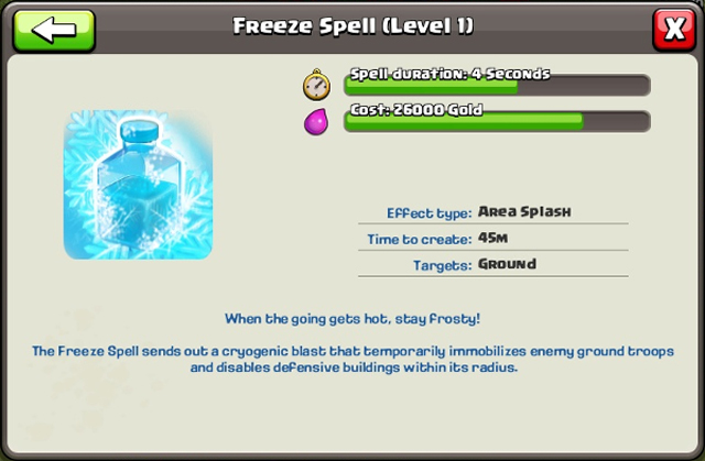 Clash of Clans Freeze Spell