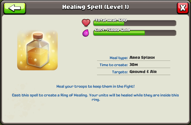 Clash of Clans Healing Spell