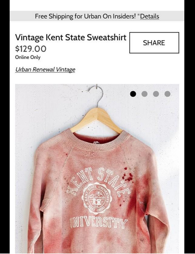 kent state bloody sweatshirt ebay