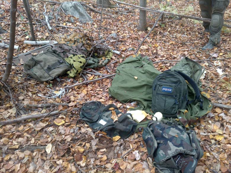 Some of the pipe bombs and other materials found during the search for Frein. (Getty)