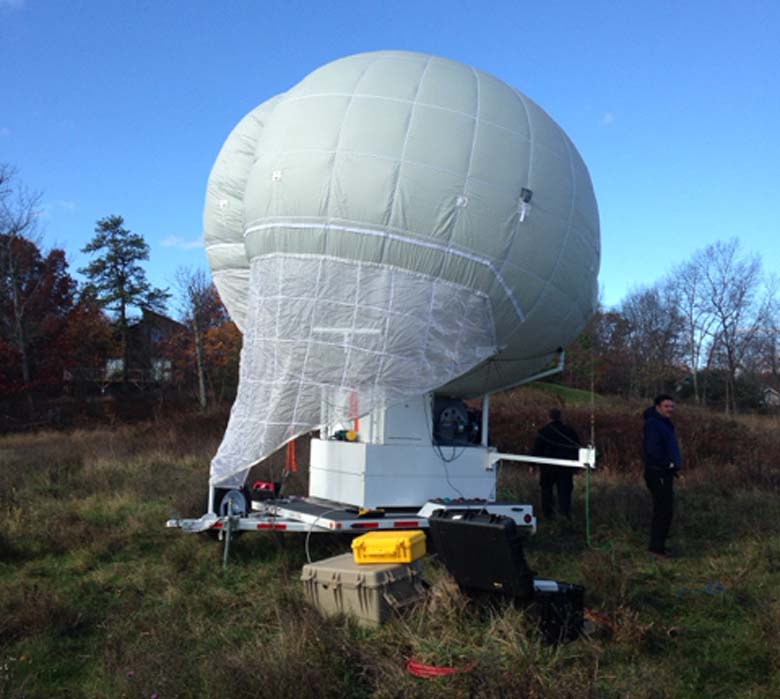 A giant helium balloon was used in the search for Frein, (Getty)