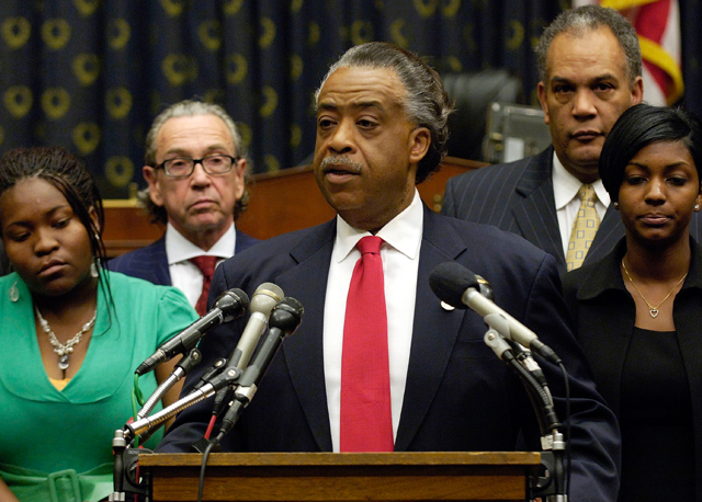 (Getty - Rubenstein accompanies Rev. Al Sharpton during a news conference in June 2007)