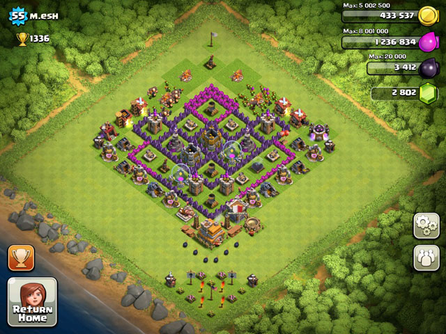 noteworthy games clash of clans town hall 7