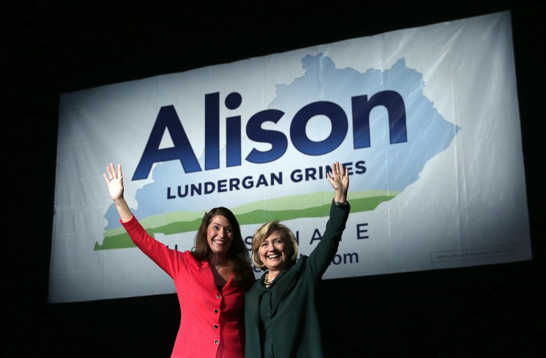 Alison Lundergan Grimes, Hillary Clinton, Kentucky Senate, midterms