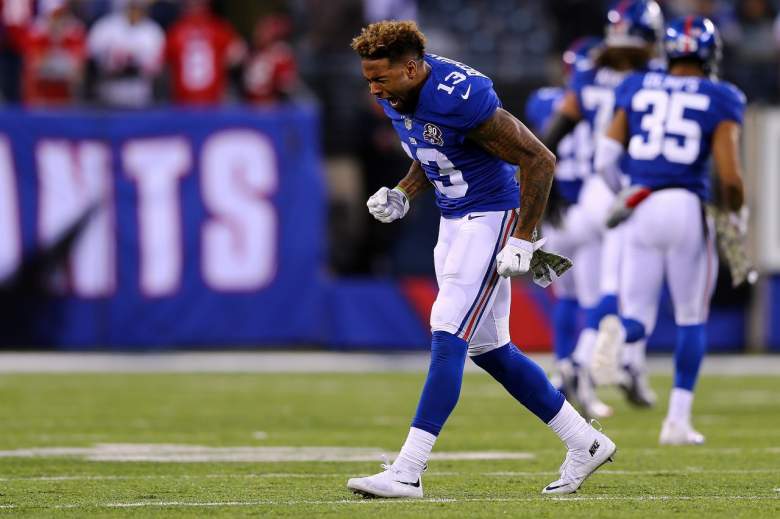 Odell Beckham Jr. keeps racking up the catches - and the records - with a TD catch on Thursday night. (Getty)