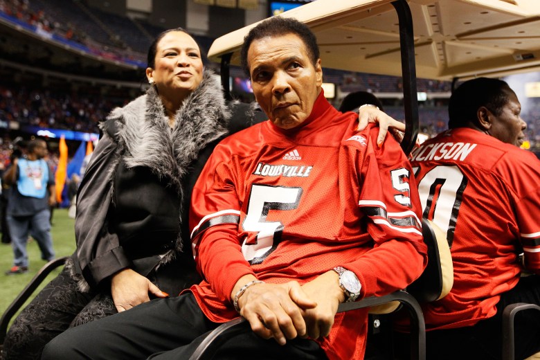 Muhammad Ali was hospitalized with a mild case of pneumonia. (Getty)