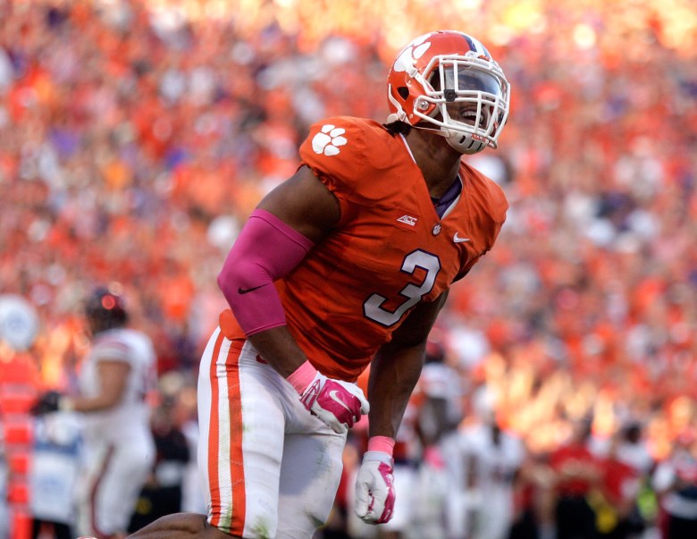 All-America defensive end Vic Beasley has 11 sacks and 18.5 tackles for loss for Clemson. (Getty)