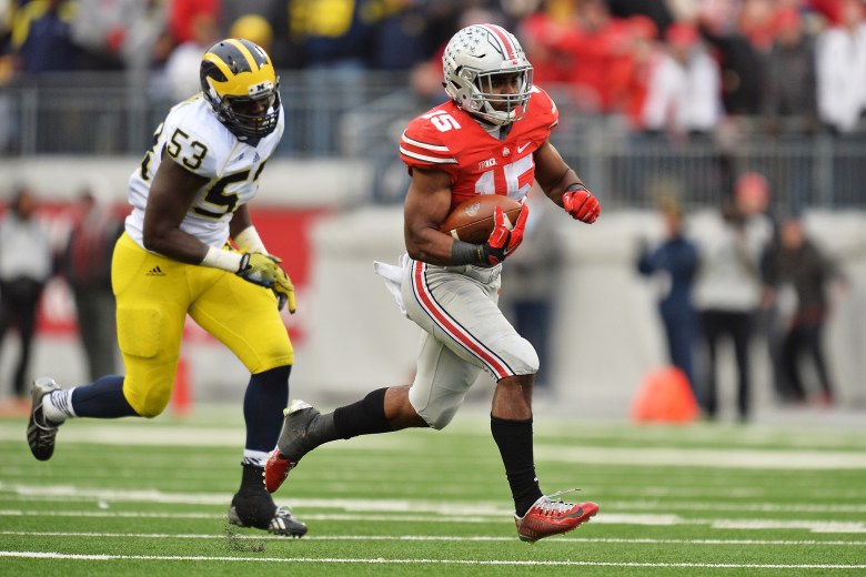 Ezekiel Elliott has run for 1,402 yards and 12 scores for Ohio State. (Getty)