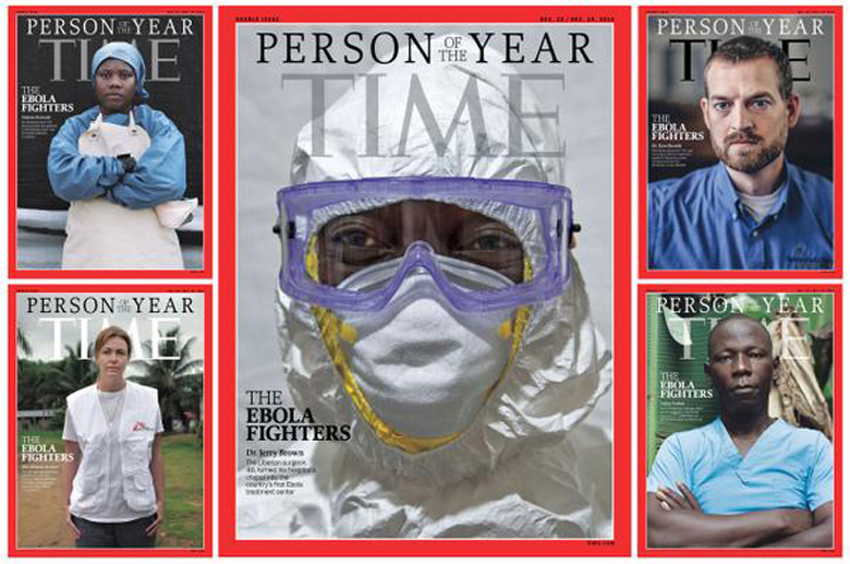 Ebola Fighters Time Cover