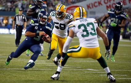 WATCH: Russell Wilson Intercepted by Sam Shields