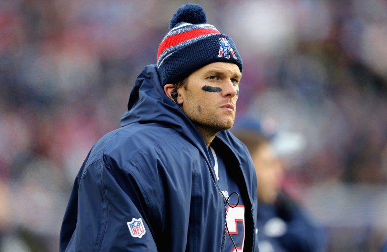 Tom Brady and the Patriots host the Colts Sunday with a trip to the Super Bowl on the line. (Getty)