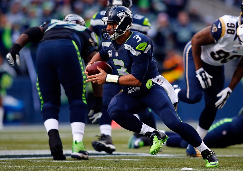 Quarterback Russell Wilson led the Seahawks to a 12-4 record and the NFC West title. (Getty)