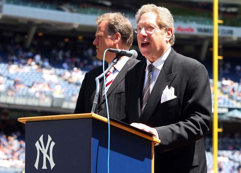 John Sterling in action for the Yankees in July 2010. (Getty)