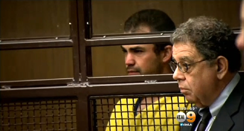 Matthew Warner appearing in court. (Screengrab via CBS Los Angeles)