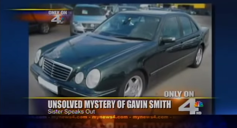 Smith's car. (Screengrab via NBC Los Angeles)