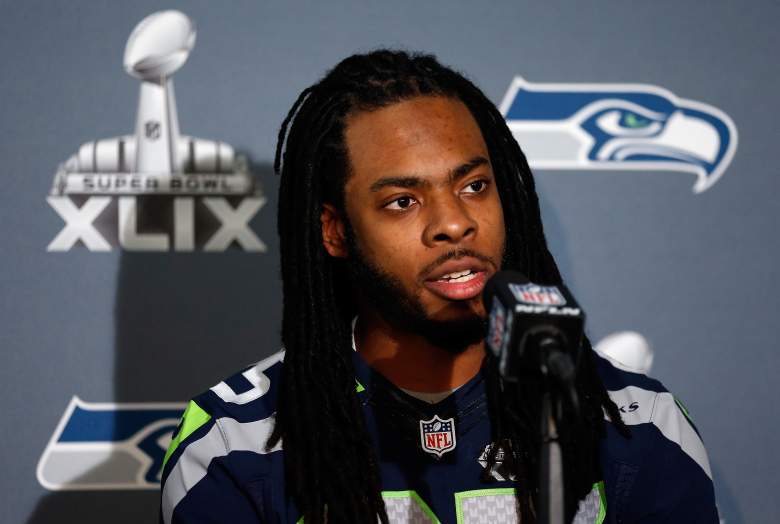 Richard Sherman and his girlfriend are expecting the birth of their first son any day now. (Getty)