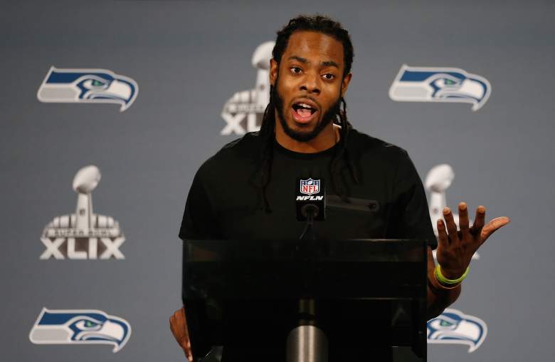 Richard Sherman's girlfriend Ashley Moss gave birth to the couple's first child. (Getty)