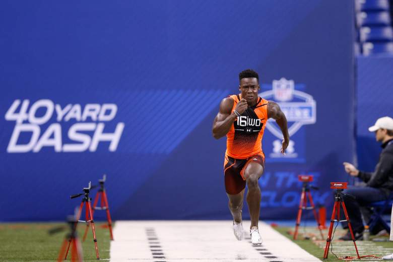 Phillip Dorsett of Miami, Fla., turned in a 40 time of 4.33 seconds, the second-fastest among all wide receivers Saturday at the NFL Combine. (Getty)