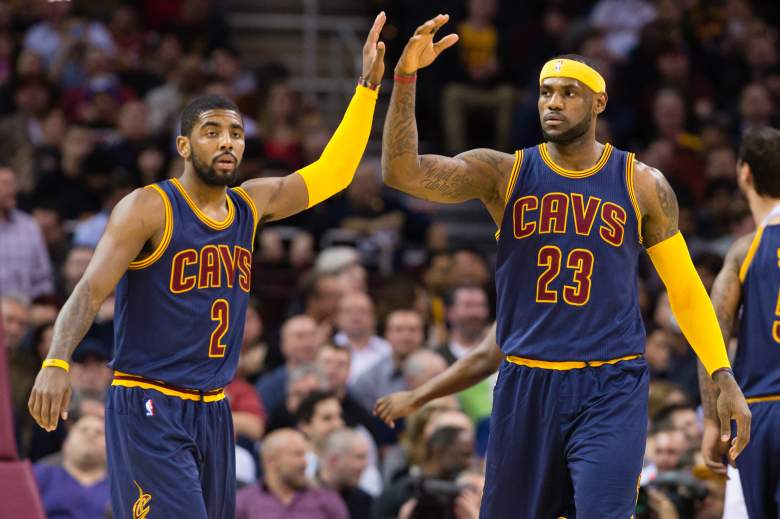 LeBron James and the Cavaliers will be without Kyrie Irving (2) for Sunday's game vs. the Rockets. (Getty)
