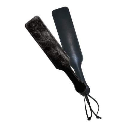 Black fur-lined paddle