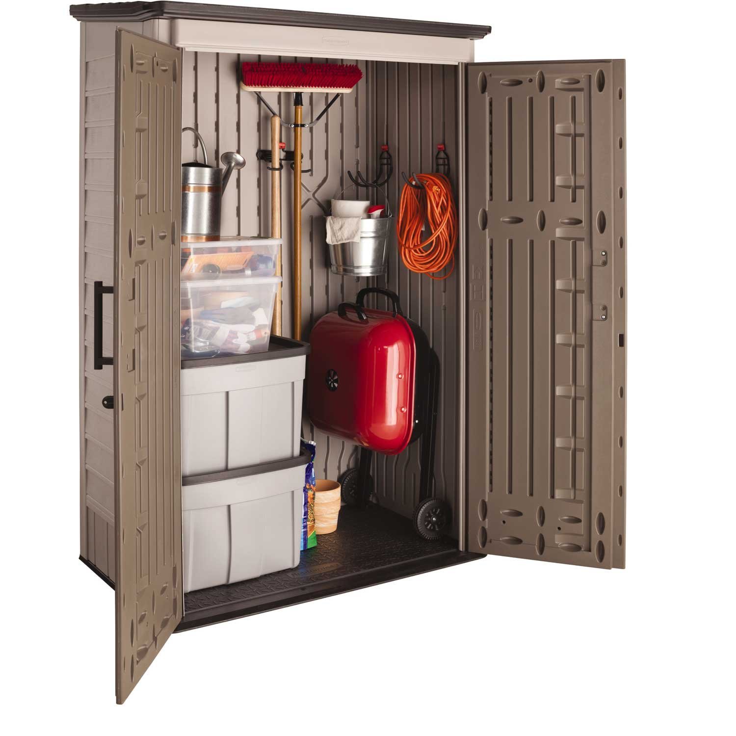 Rubbermaid 1887157 Vertical Outdoor Storage Shed All The Photos You