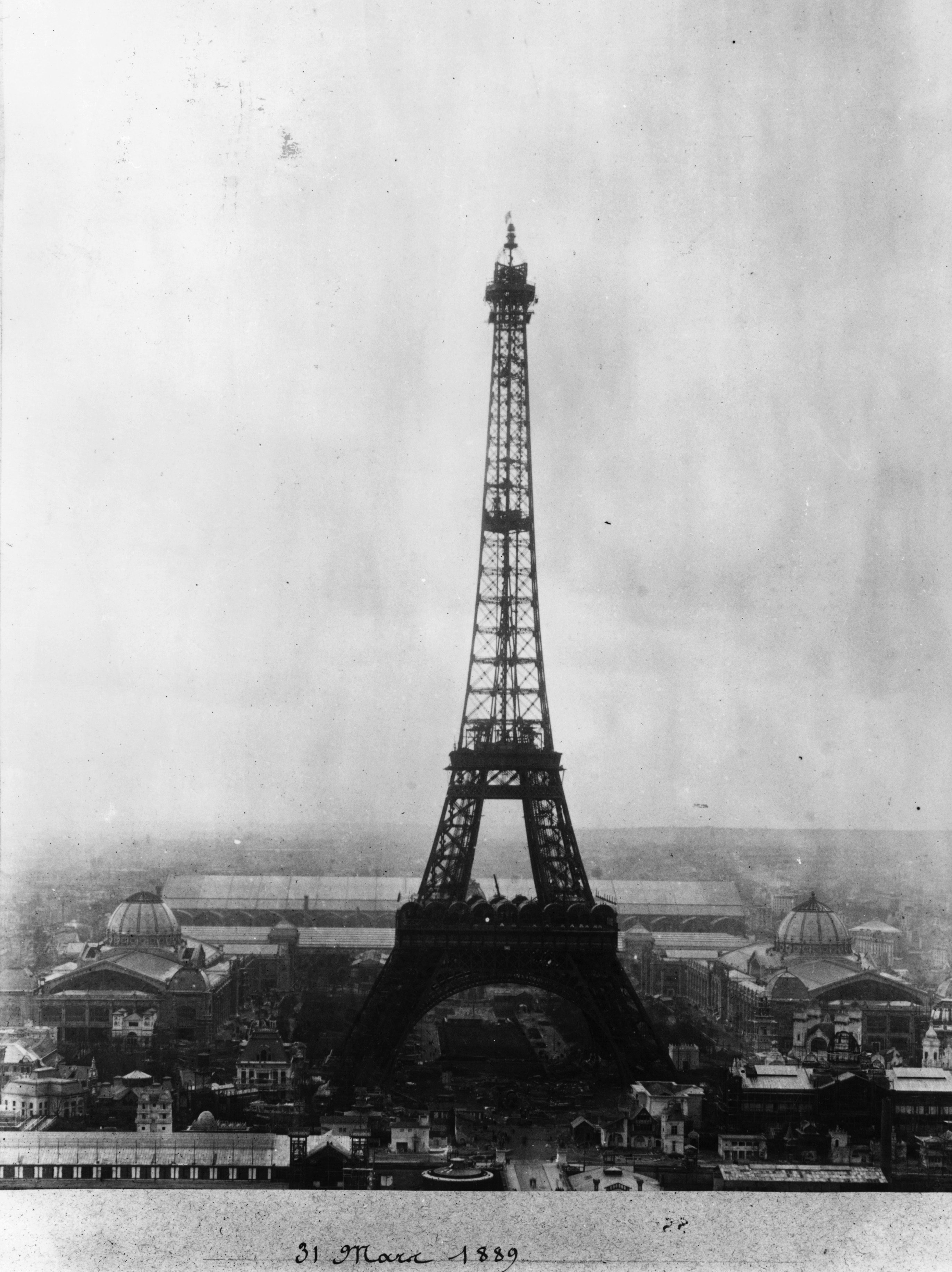 The Eiffel Tower on March 31, 1889, the day of its inauguration. (Getty)