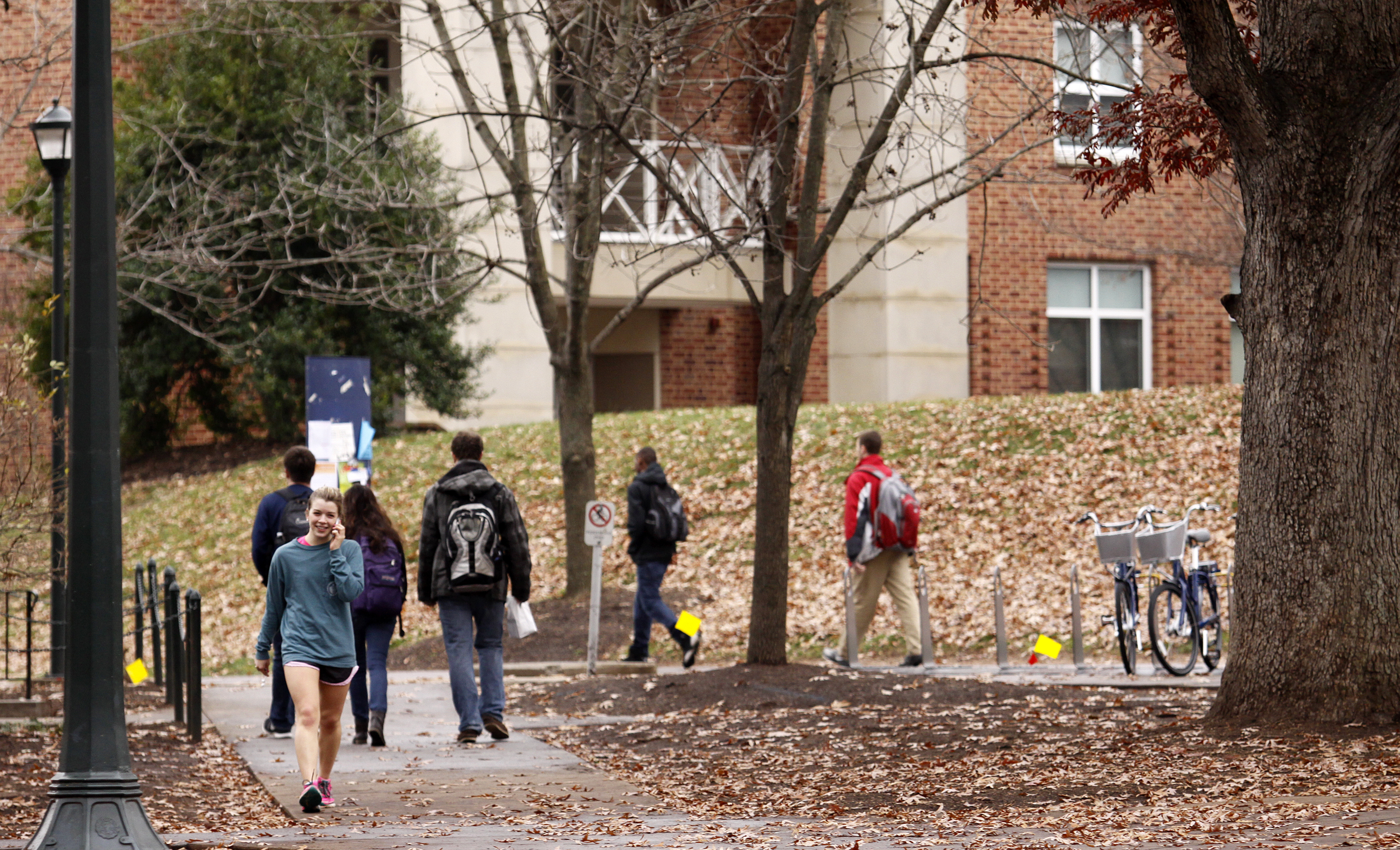 Students walk through the University of Virginia campus on December 6, 2014 in Charlottesville, Virginia. On Friday, Rolling Stone magazine issued an apology for discrepancies that were published in an article regarding the alleged gang rape of a University of Virginia student by members of the Phi Kappa Psi fraternity. (Getty)