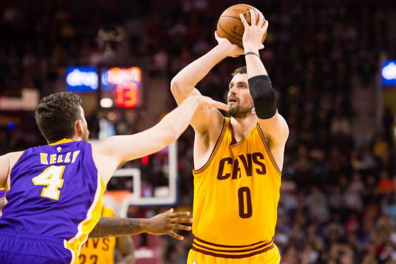 Kevin Love averages 17.0 points and 10.2 rebounds per game for Cleveland. (Getty)