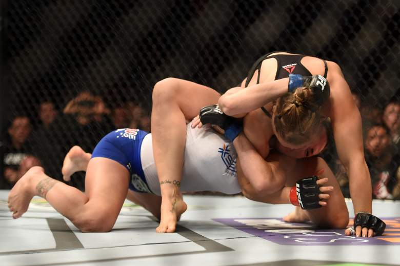 Ronda Rousey defeated Cat Zingano in 14 seconds Saturday night in UFC 184. (Getty)