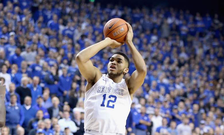 Karl-Anthony Towns and the Kentucky Wildcats are No. 1 in the polls and the RPI rankings. (Getty)