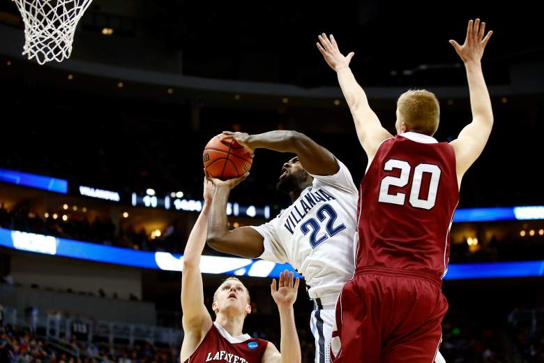 JayVaughn Pinkston and Villanova took a commanding lead over Lafayette at the half Thursday. (Getty)