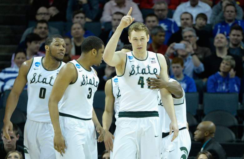 Michigan State rallied from an early deficit to take a 13-point lead over Georgia at the half. (Getty)