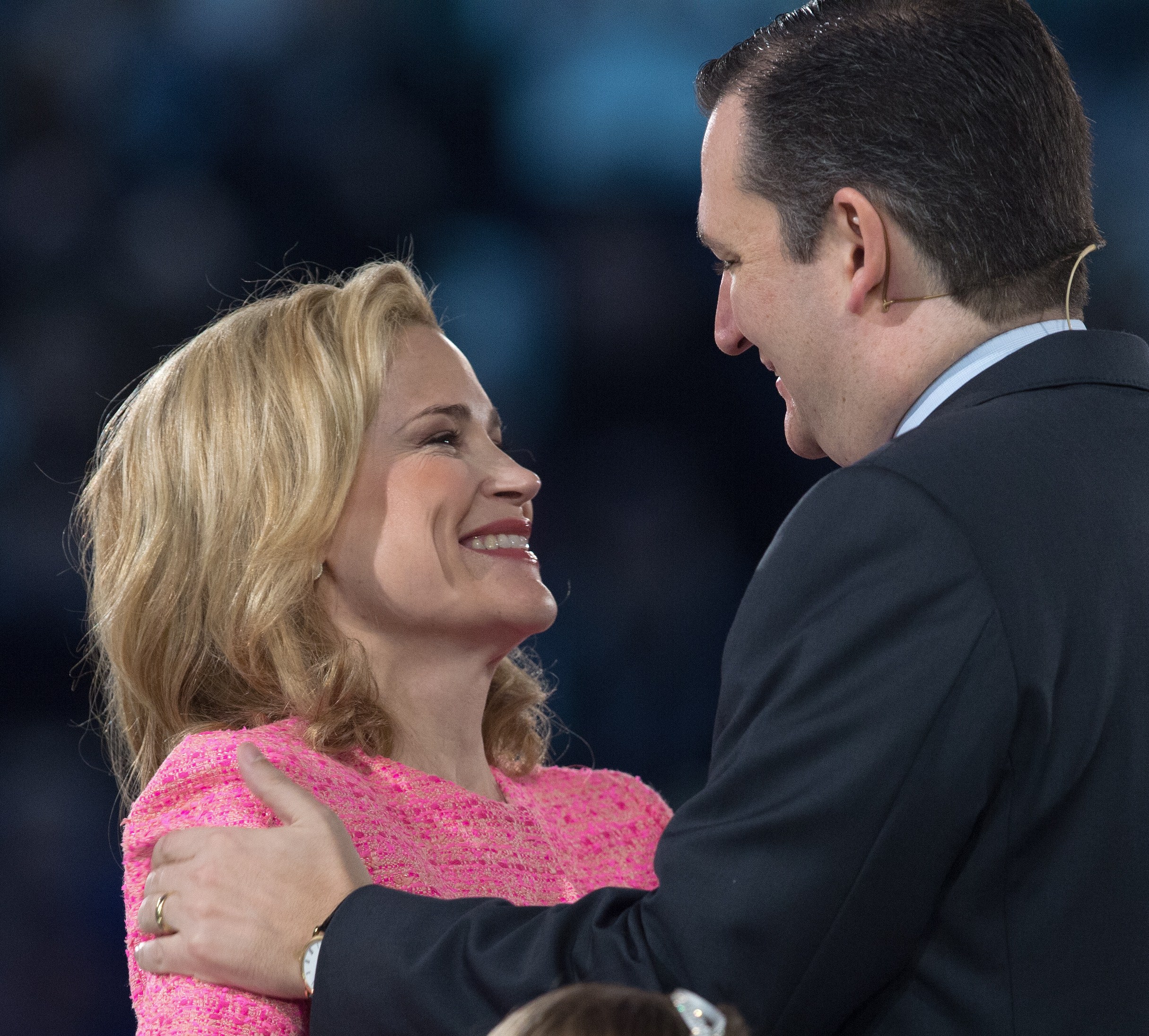 Cruz with his wife, Heidi, after announcing he would be running for president in March 2015. (Getty)