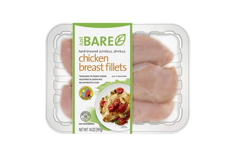 Image of just bare chicken breasts in package, best homemade dog food