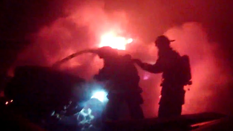 Oakland Firefighters Battle Tunnel Car Fire