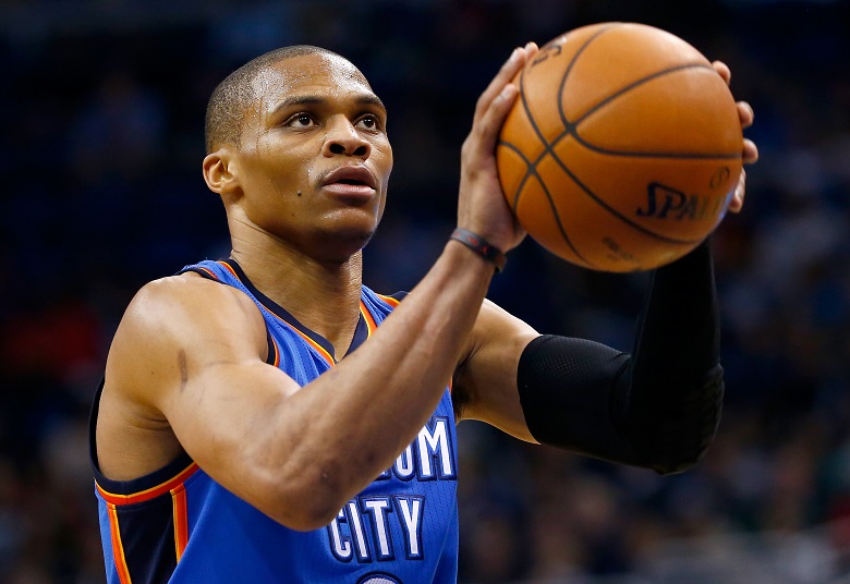 Russell Westbrook has been on a tear recently getting Oklahoma City into the playoffs, as Kevin Durant sits with an injury.