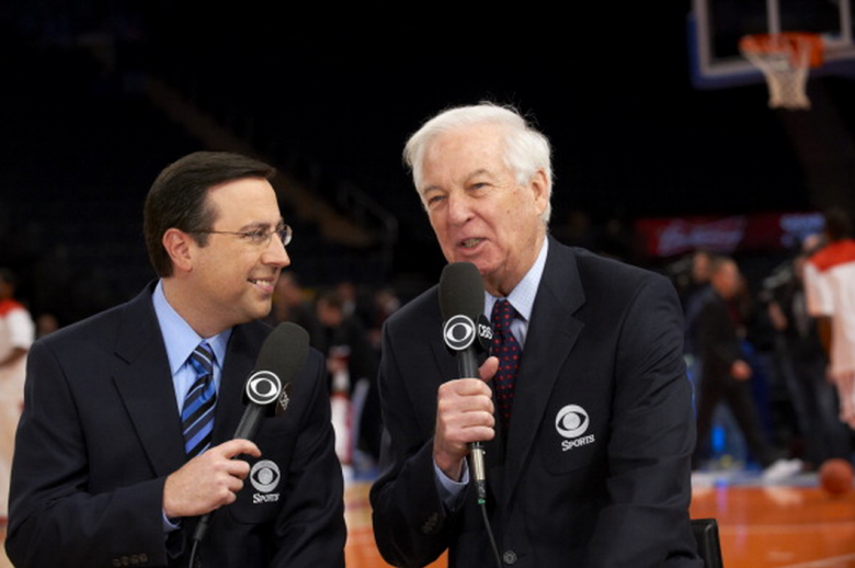 CBS Sports announcers Ian Eagle (L) with Bill Raftery during St. John's vs UCLA at Madison Square Garden. New York, NY 2/18/2012 CREDIT: Porter Binks (Getty)