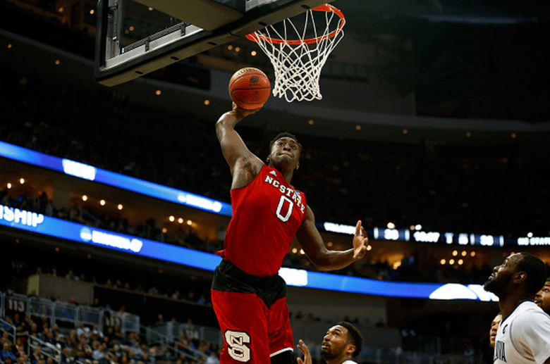 NC State's Abdul-Malik Abu dunks against the Villanova Wildcats in the second half during the third round of the 2015 NCAA Men's Basketball Tournament. (Getty)
