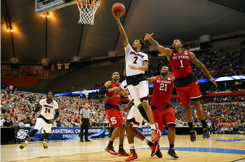 Louisville's Quentin Snider shoots the ball against NC State during the 2015 NCAA Men's Basketball Tournament. (Getty)