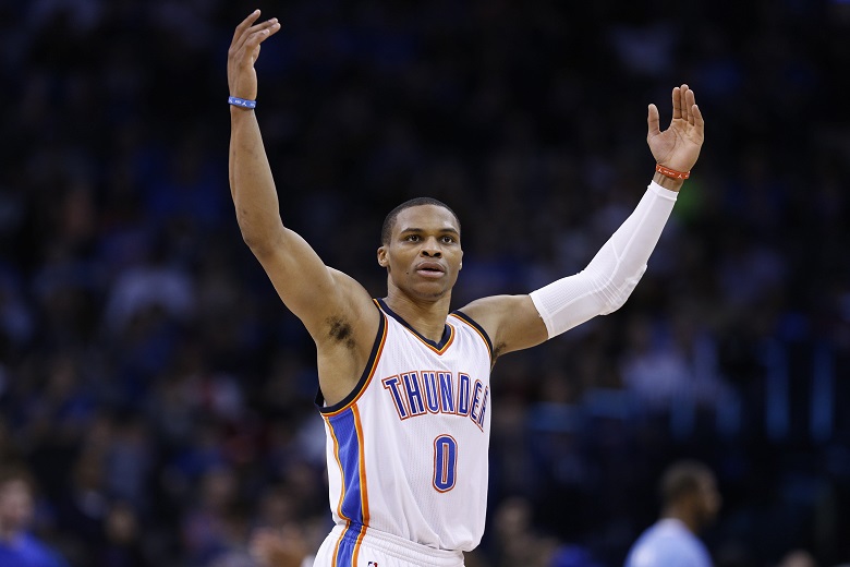 Russell Westbrook with four triple doubles in his last few games for Oklahoma City Thunder