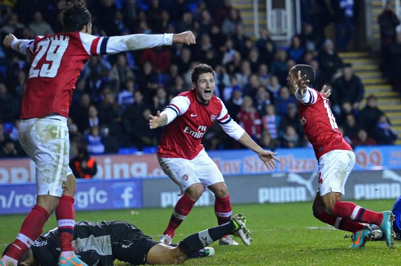 Arsenal defeated Reading 7-5 in the League Cup in 2012. 