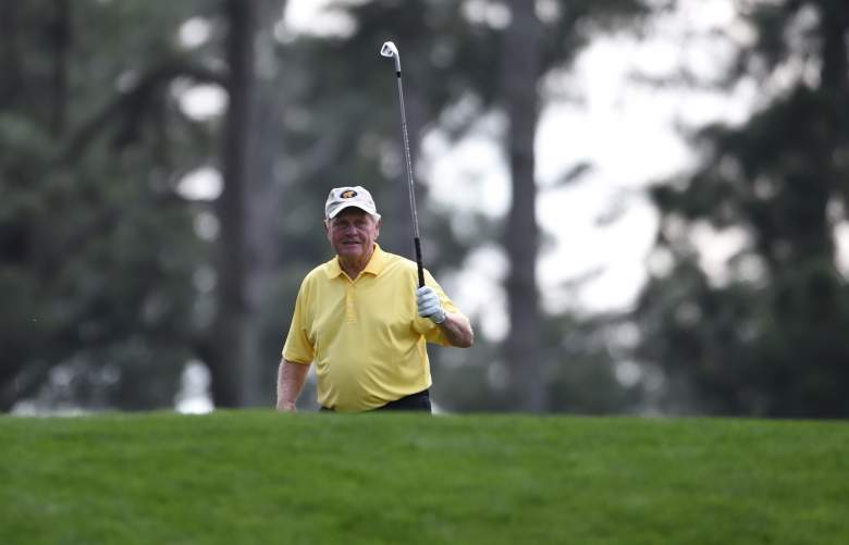 Legend Jack Nicklaus aced Hole 4 Wednesday at the Masters Par-3 Contest. (Getty)