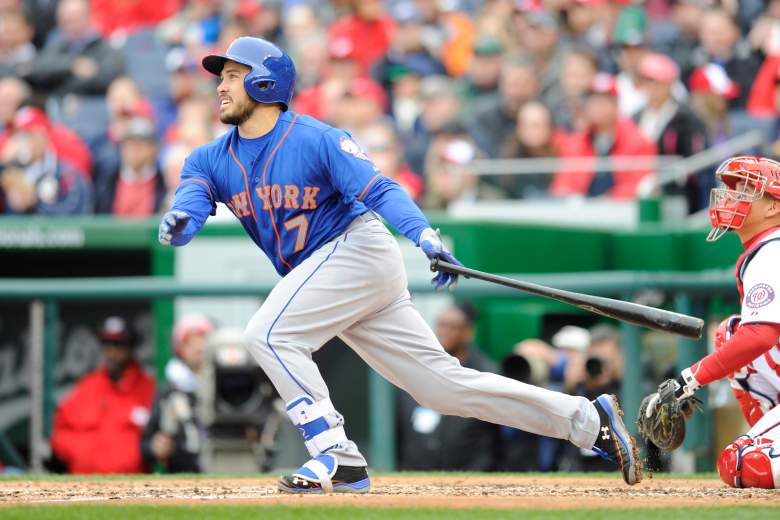 Travis d'Arnaud has not disappointed at the plate. (Getty)