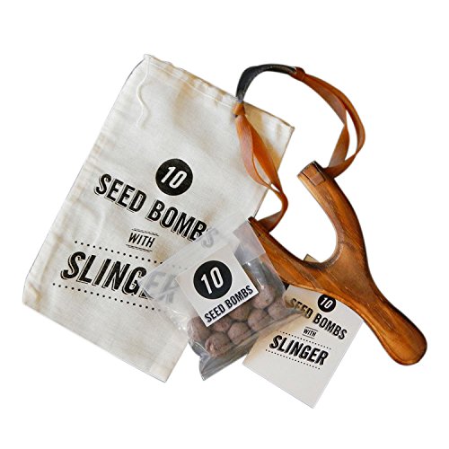 VisuaLingual Organic Seed Bombs with Slinger