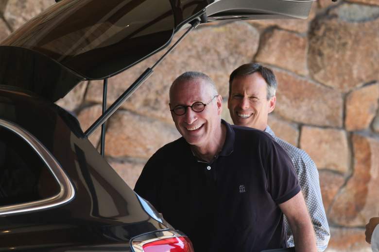 SUN VALLEY, ID - JULY 08:  John Skipper (L), President of ESPN Inc. and co-chairman of Disney Media Networks, and Chairman of Walt Disney Parks and Resorts Tom Staggs arrive at the Sun Valley Lodge for the Allen & Co. Media and Technology Conference on July 8, 2014 in Sun Valley, Idaho. Many of the worlds wealthiest and most powerful businessmen from media, finance, and technology attend the annual week-long conference which is in its 32nd year.  (Photo by Scott Olson/Getty Images)